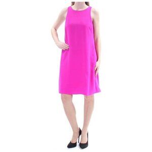 Ralph Lauren Womens Sleeveless Pink Dress 16W Polyester Blend